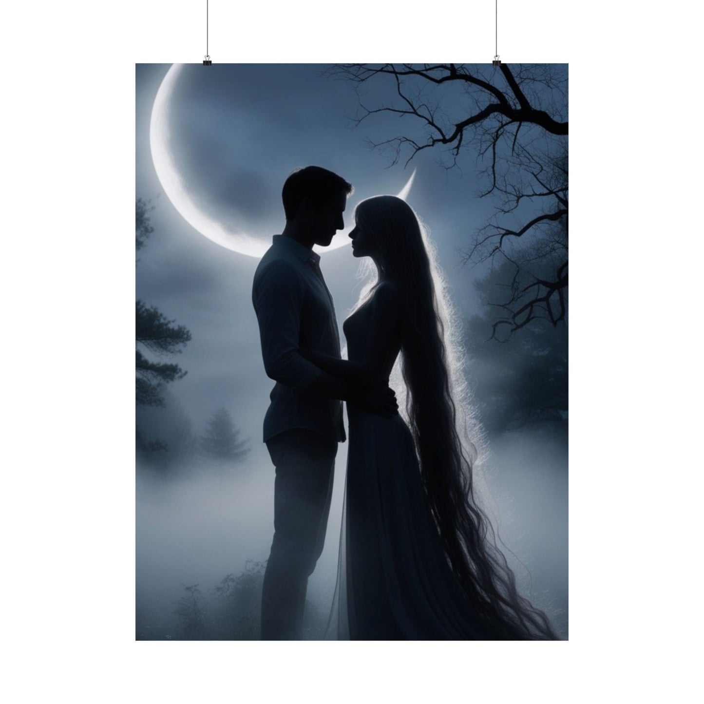Couple Silhouette Matte Vertical Posters