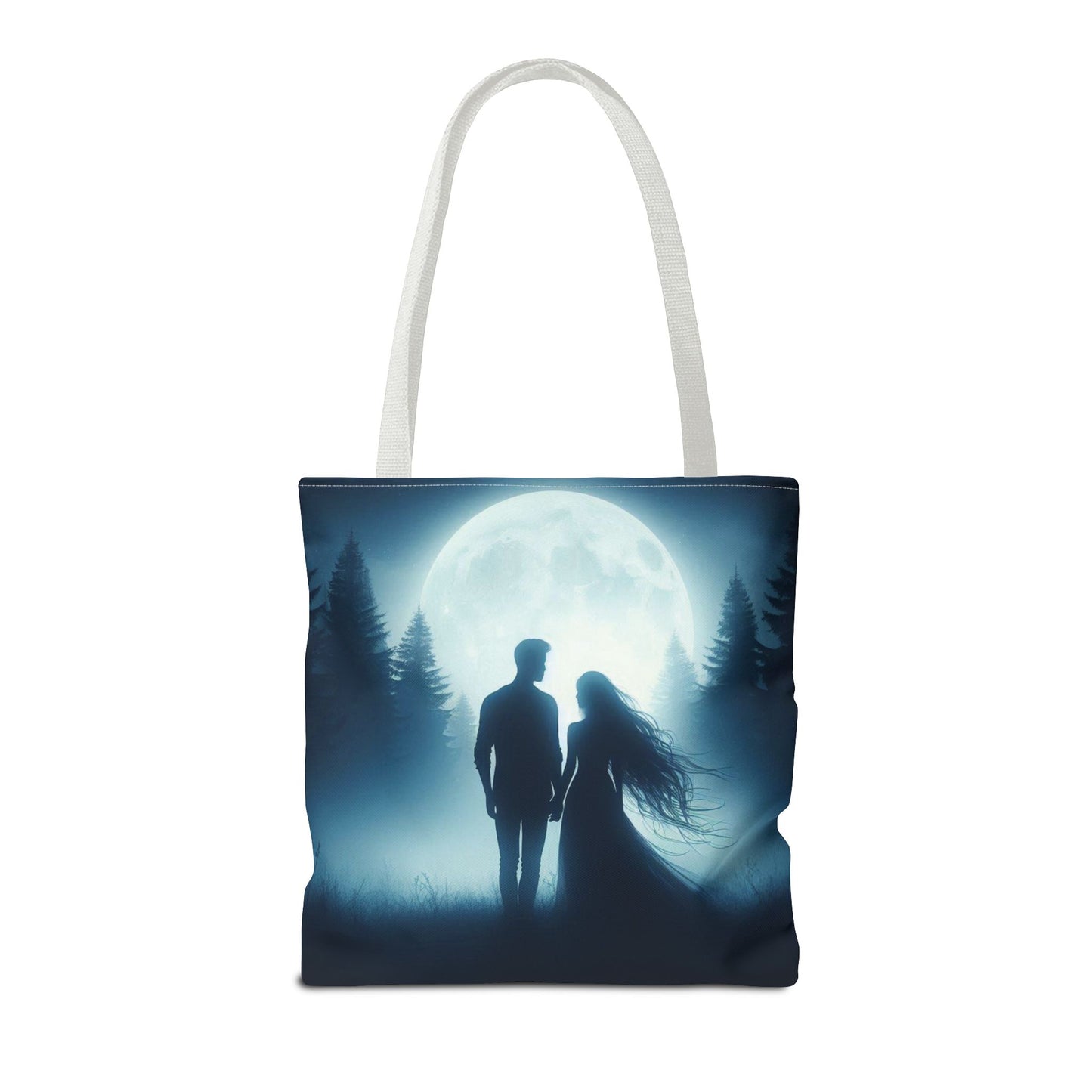 Couple Moonlight Silhouette Tote Bag (AOP)