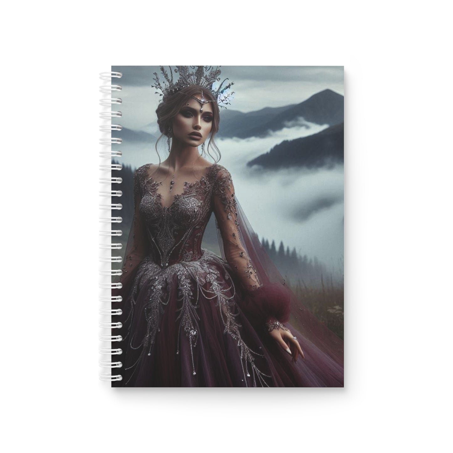 Burgundy Queen Spiral Notebook