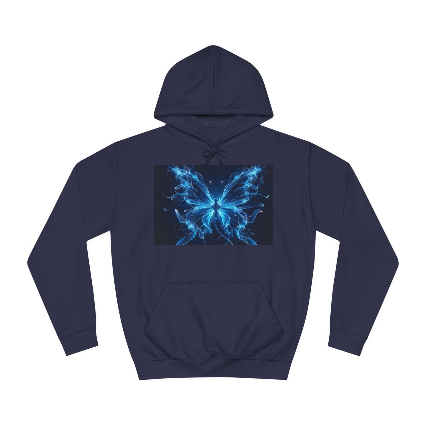 Neon Blue Butterfly Hoodie