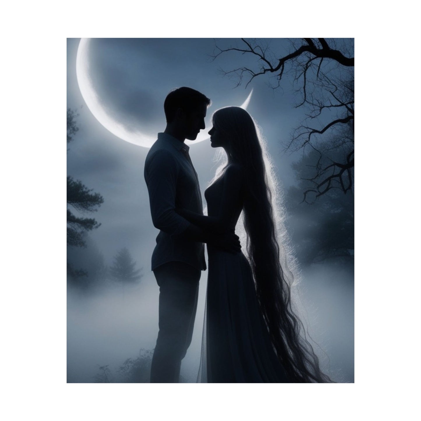 Couple Silhouette Matte Vertical Posters
