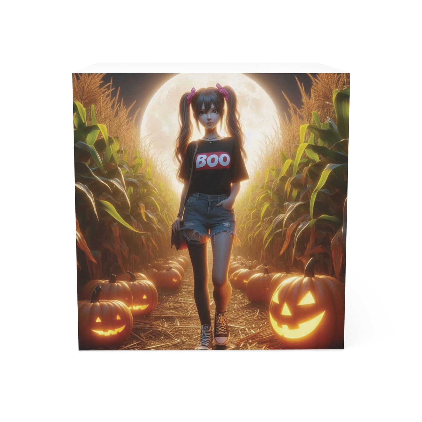 Halloween Maze Note Cube