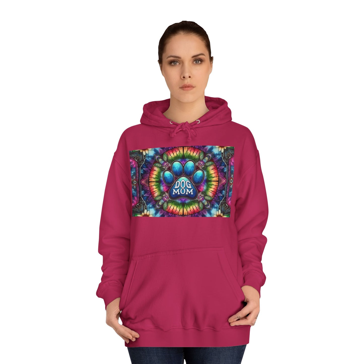 Dog Mom Unisex College Hoodie