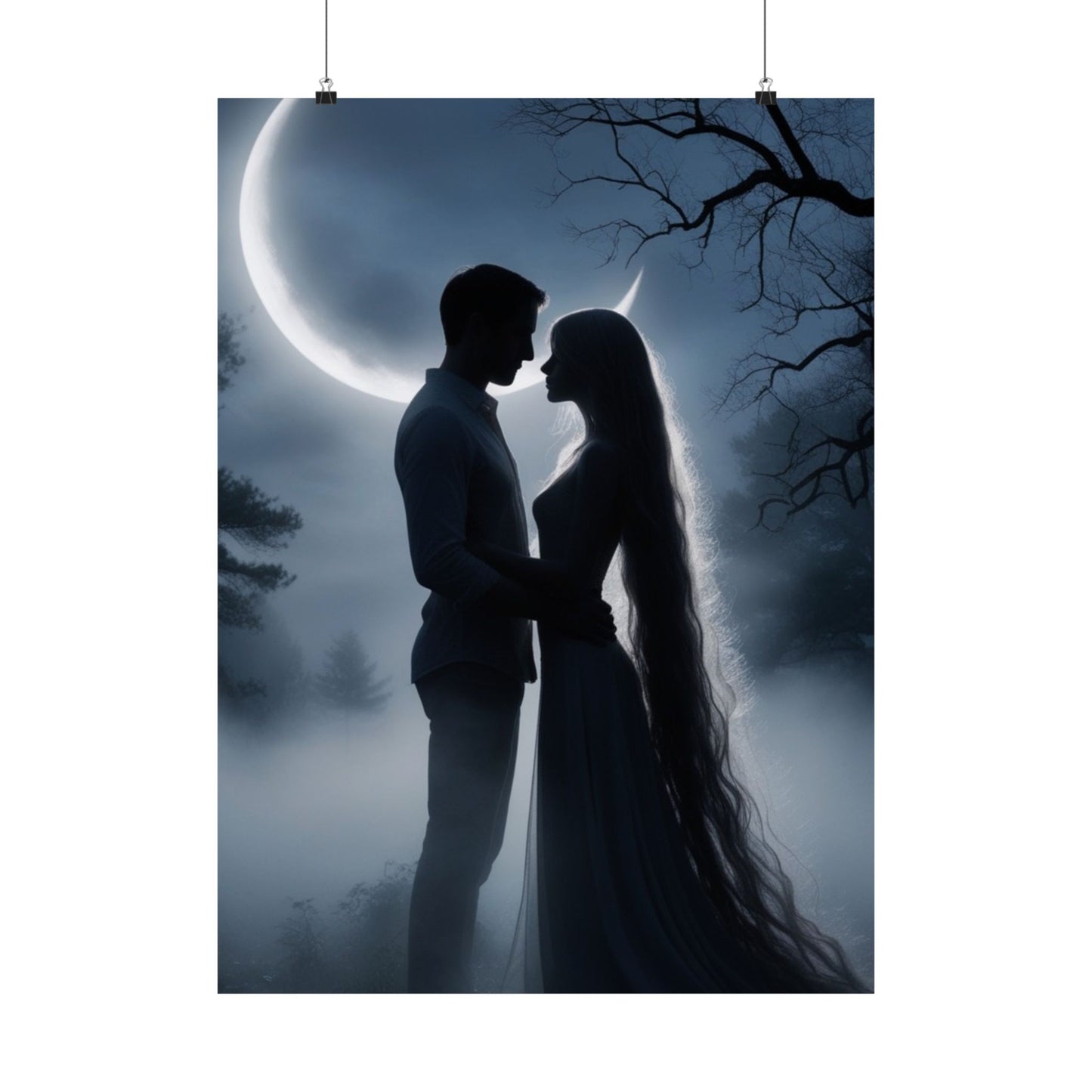 Couple Silhouette Matte Vertical Posters