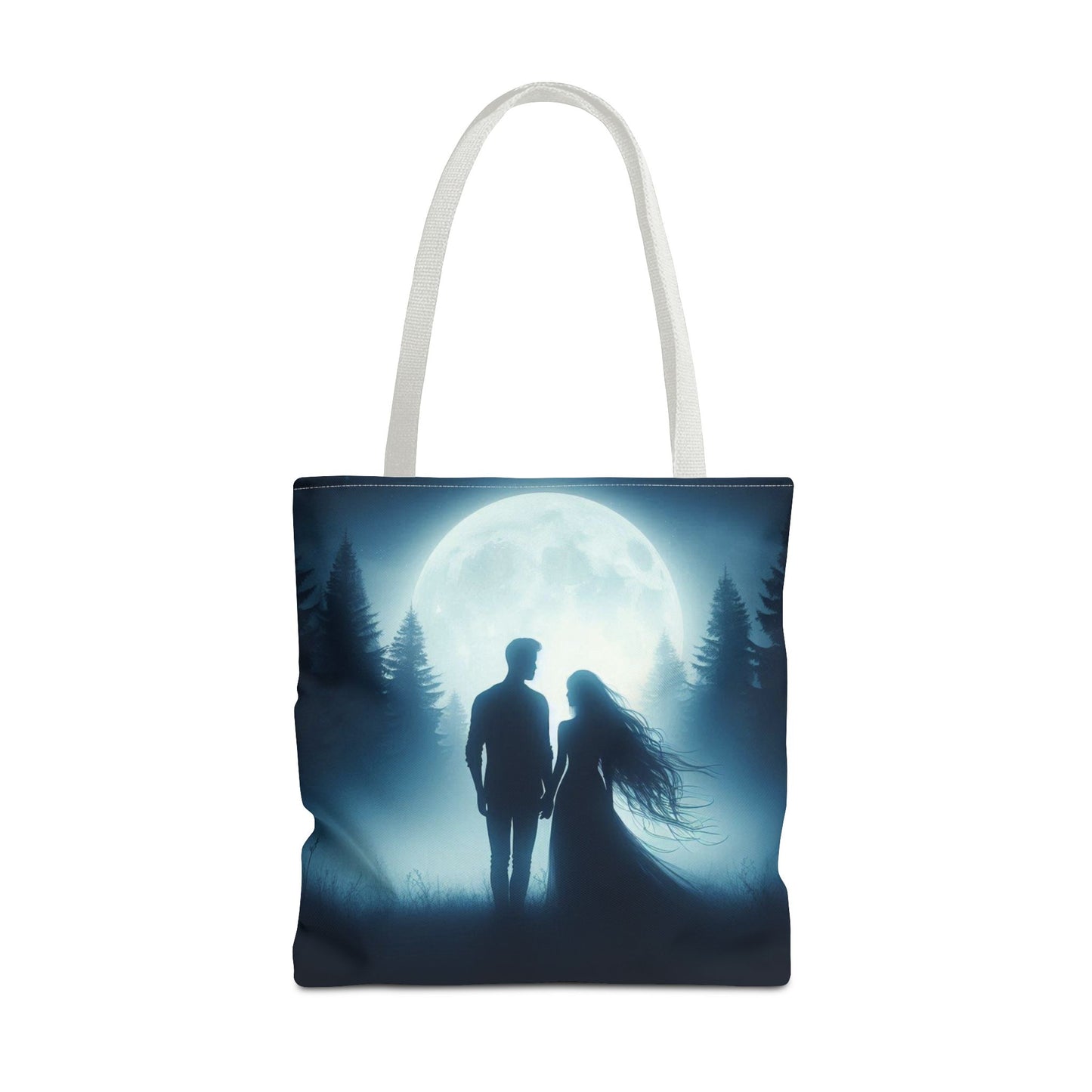 Couple Moonlight Silhouette Tote Bag (AOP)