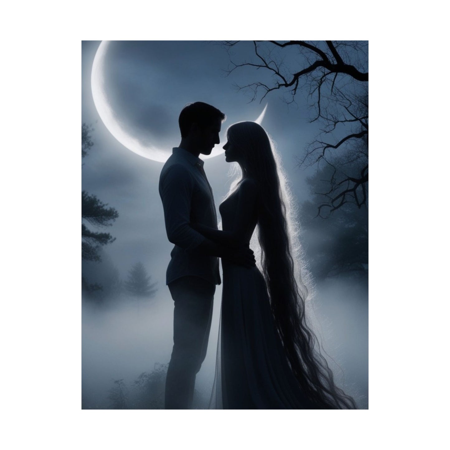 Couple Silhouette Matte Vertical Posters
