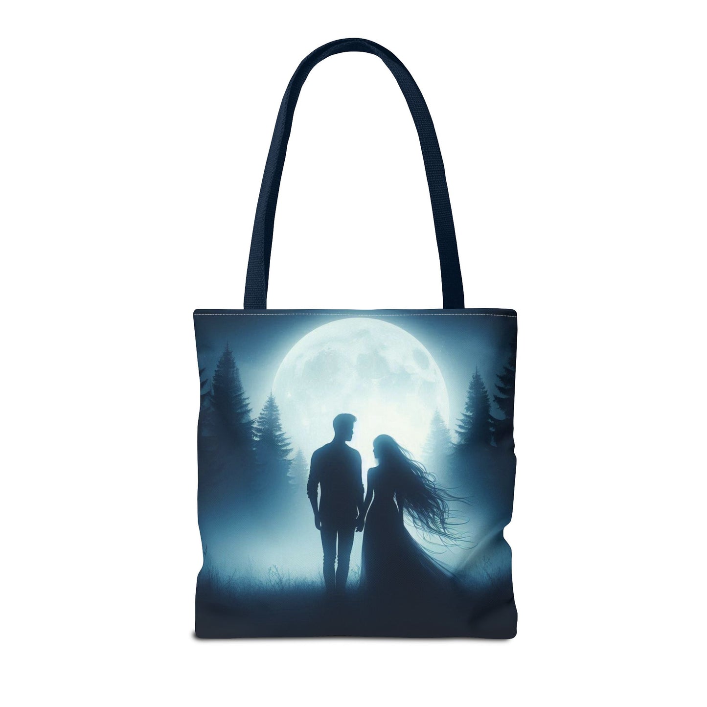 Couple Moonlight Silhouette Tote Bag (AOP)