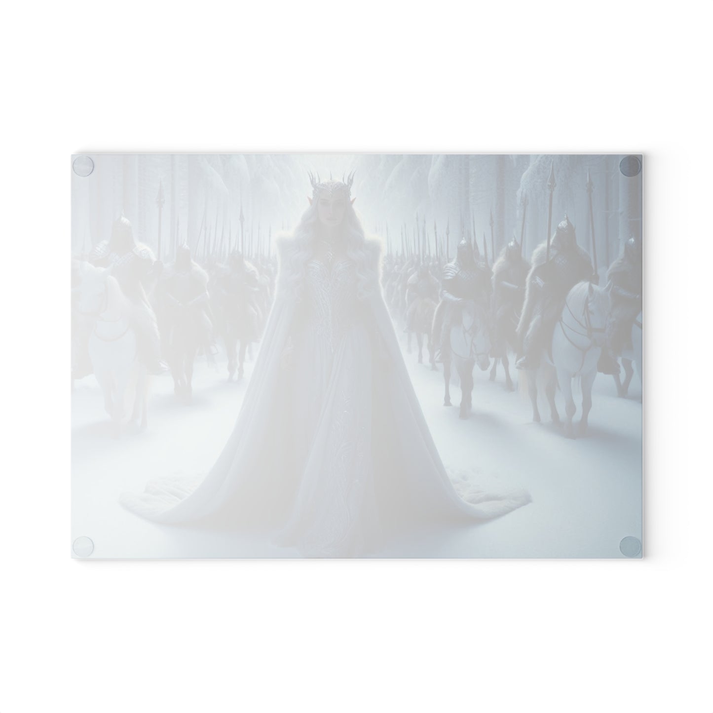 Snow Army Glass Cutting Board