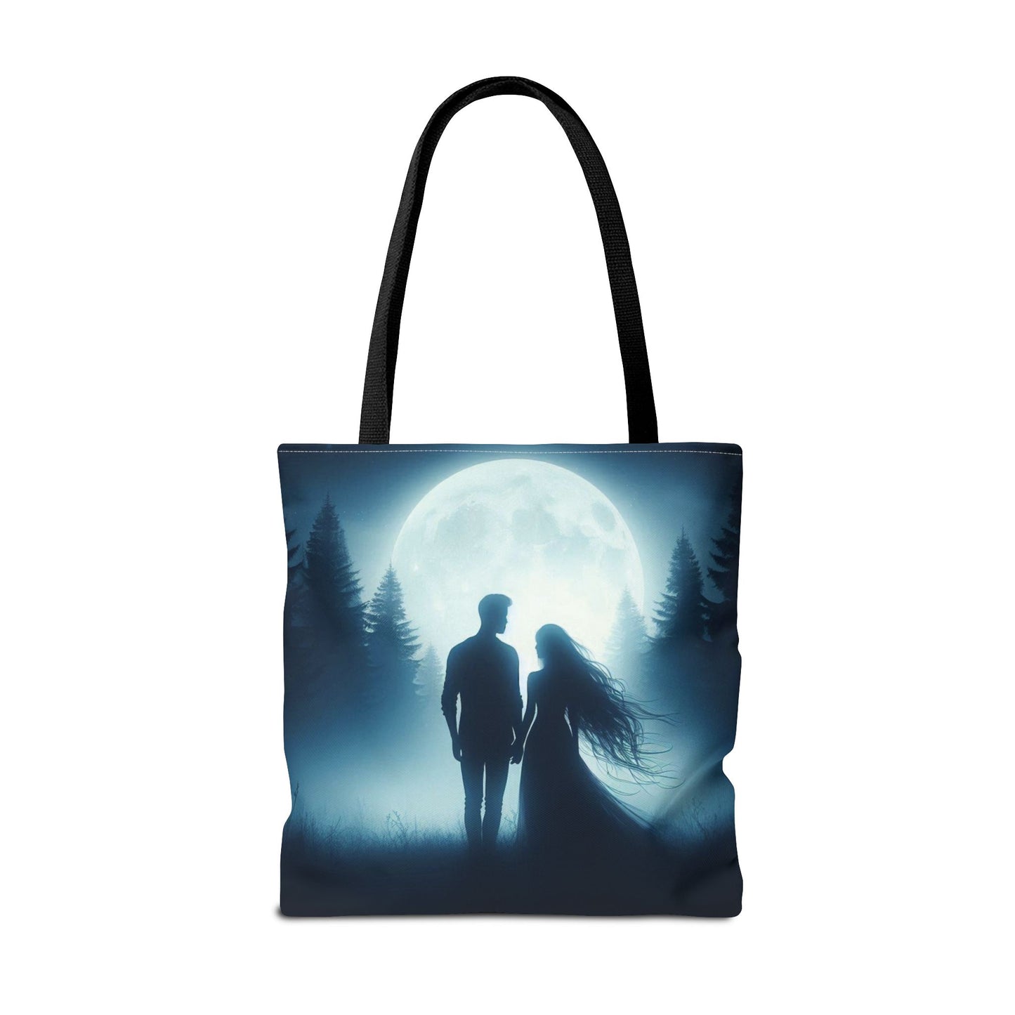 Couple Moonlight Silhouette Tote Bag (AOP)