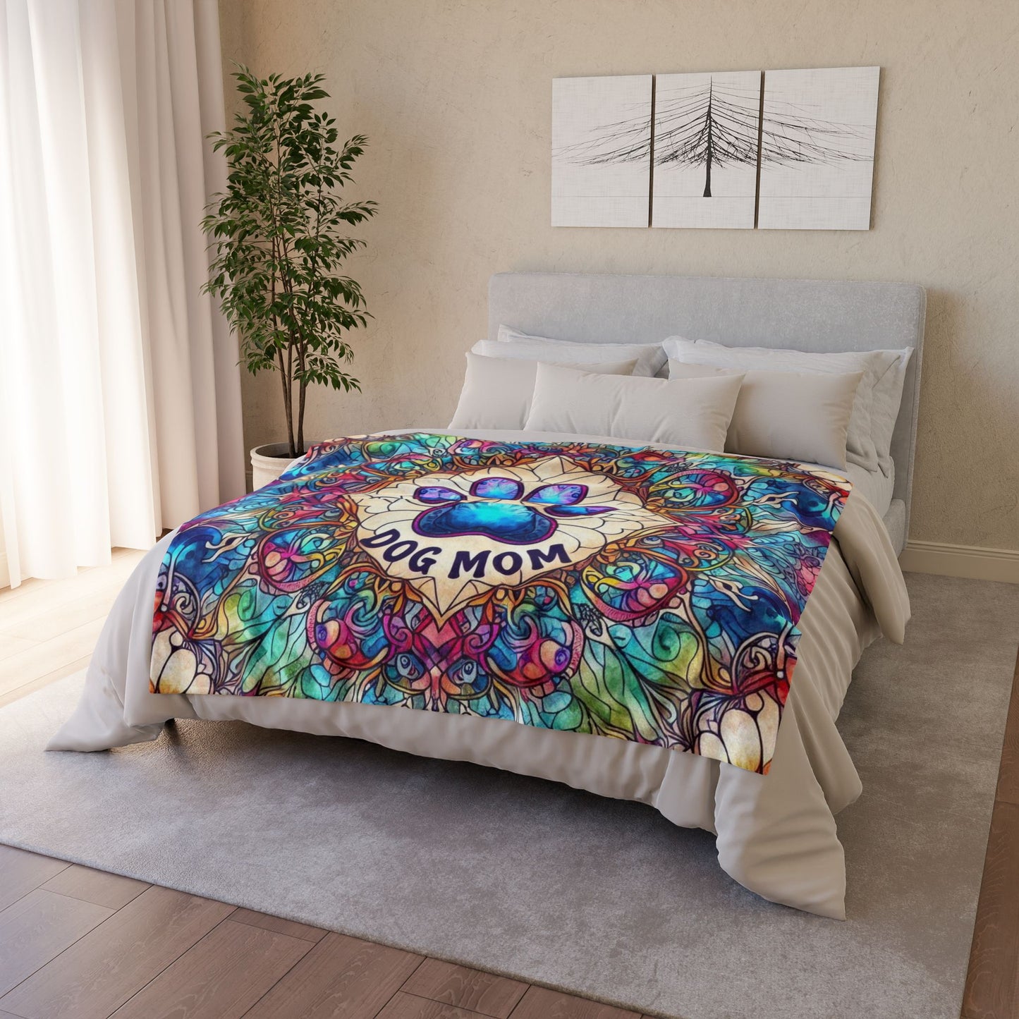 Dog Mom Soft Polyester Blanket
