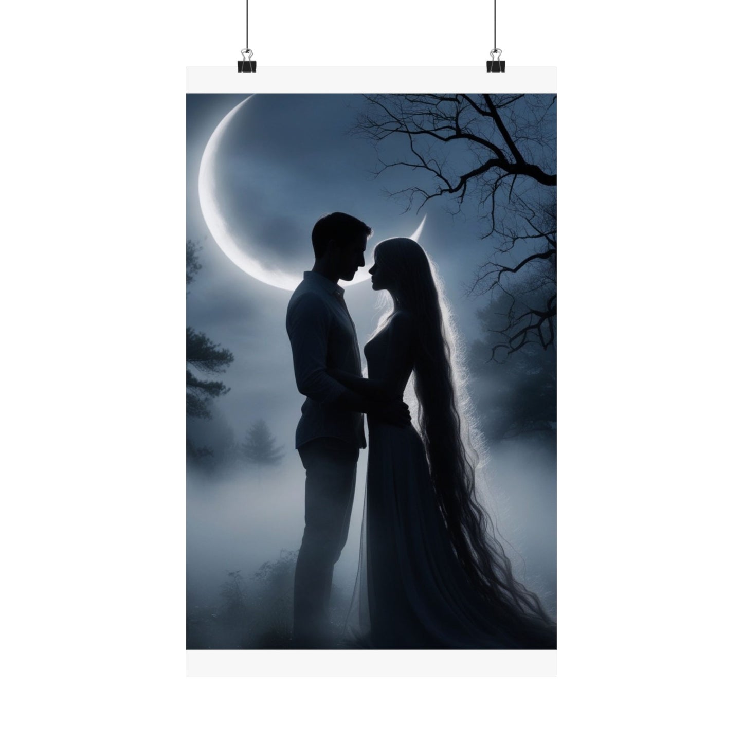 Couple Silhouette Matte Vertical Posters
