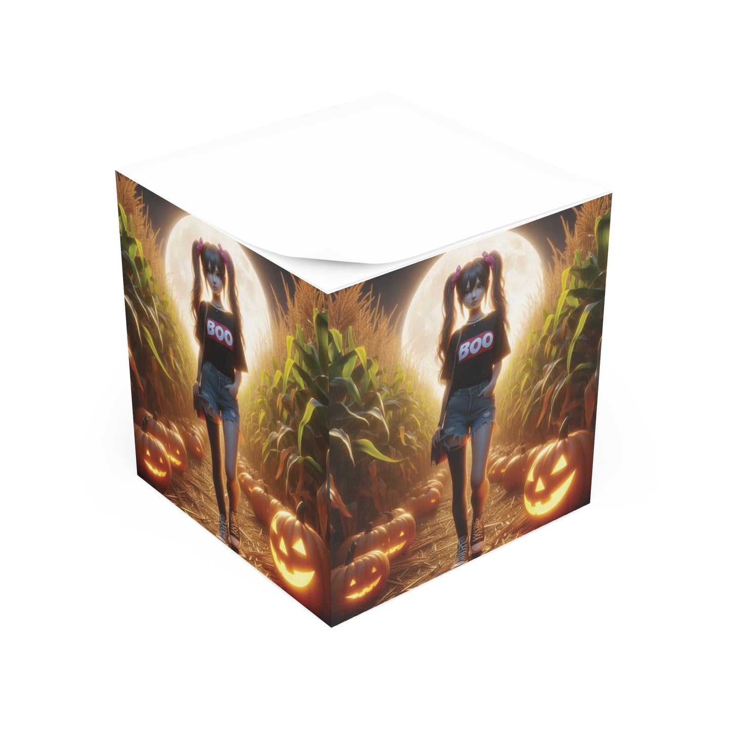 Halloween Maze Note Cube