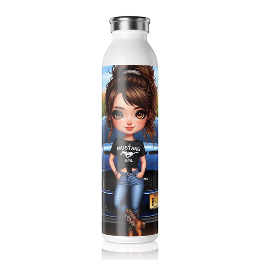 Mustang Girl Slim Water Bottle