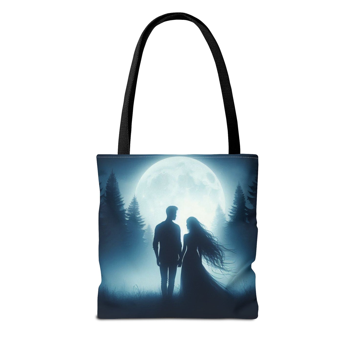 Couple Moonlight Silhouette Tote Bag (AOP)