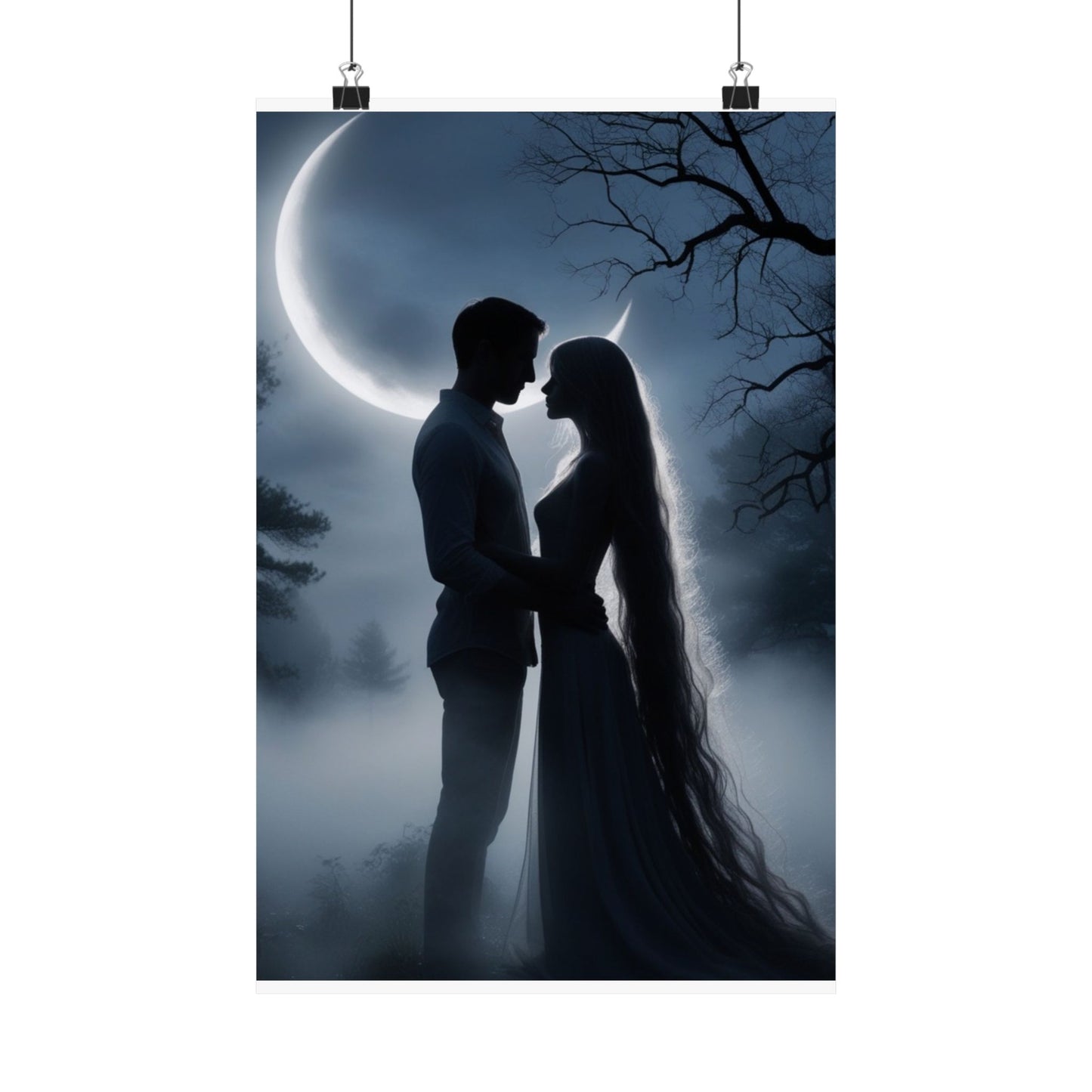 Couple Silhouette Matte Vertical Posters