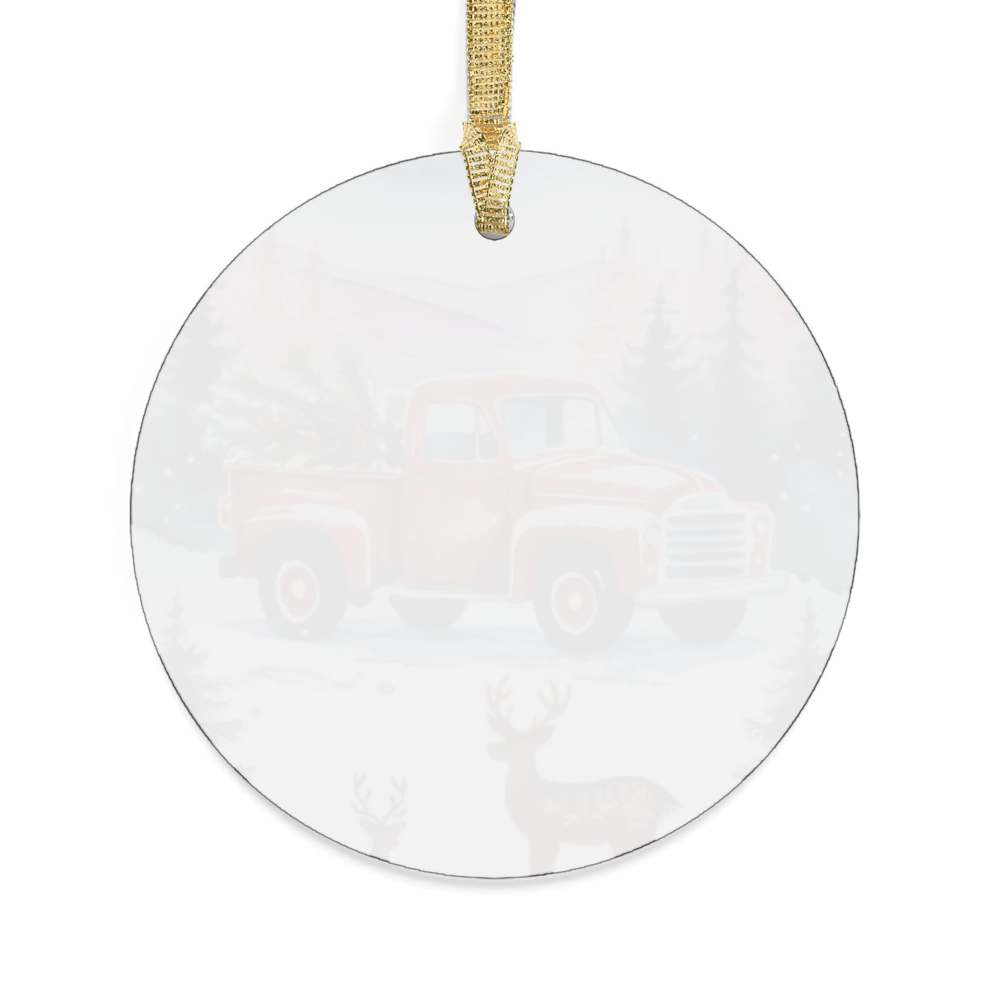 Red Truck Christmas Acrylic Ornaments