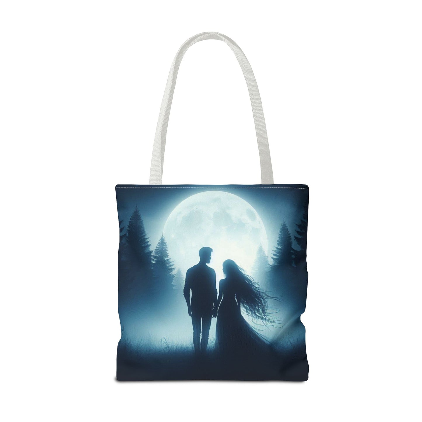 Couple Moonlight Silhouette Tote Bag (AOP)