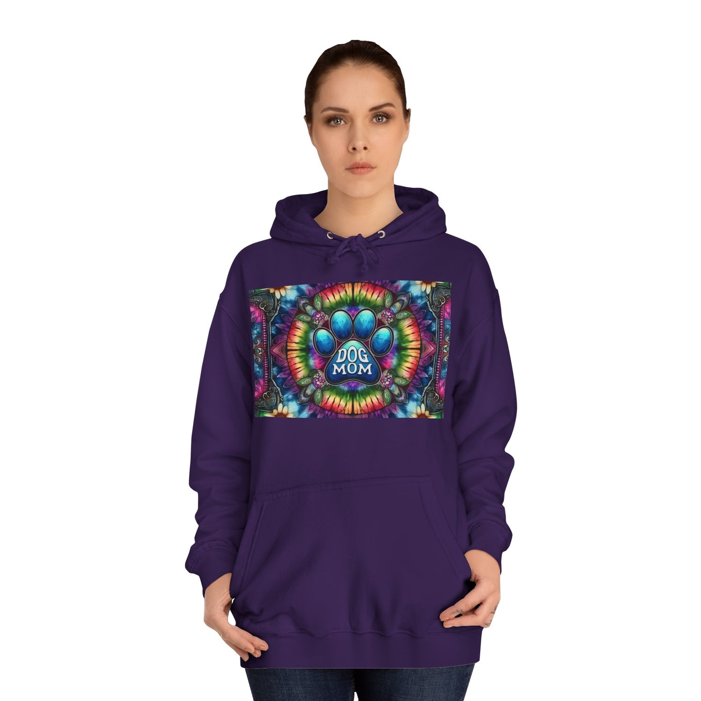 Dog Mom Unisex College Hoodie