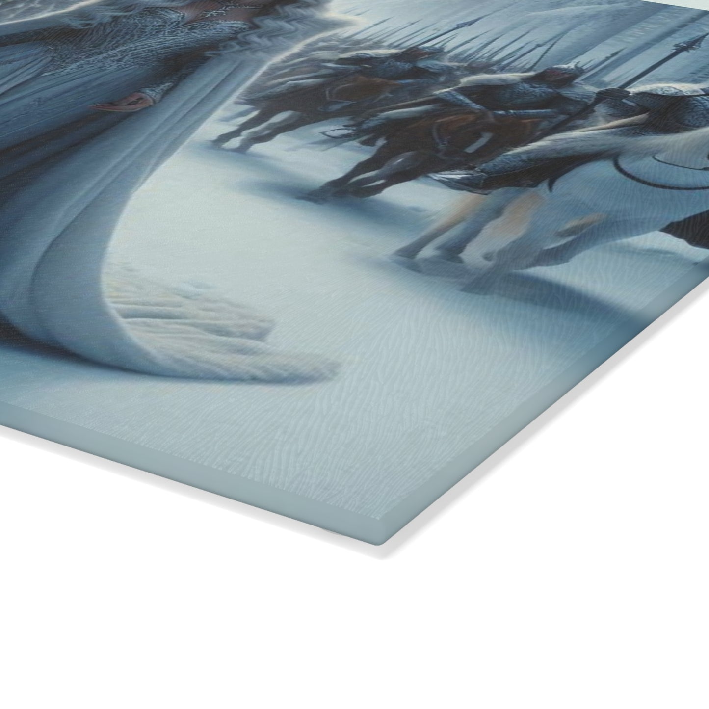 Snow Army Glass Cutting Board