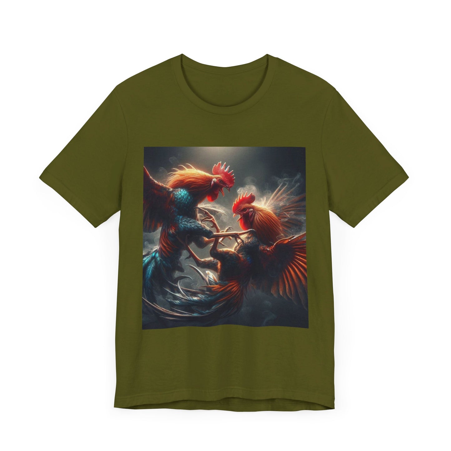 Fighting Roosters Unisex Jersey Short Sleeve Tee