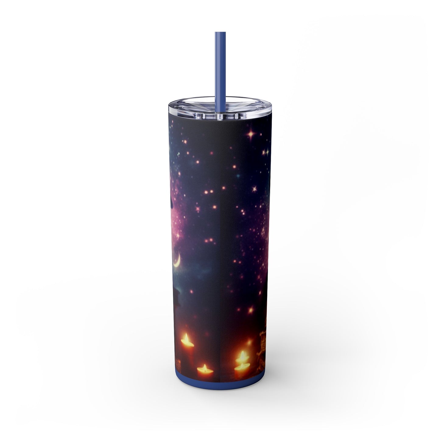Magical Cat Skinny Tumbler with Straw, 20oz
