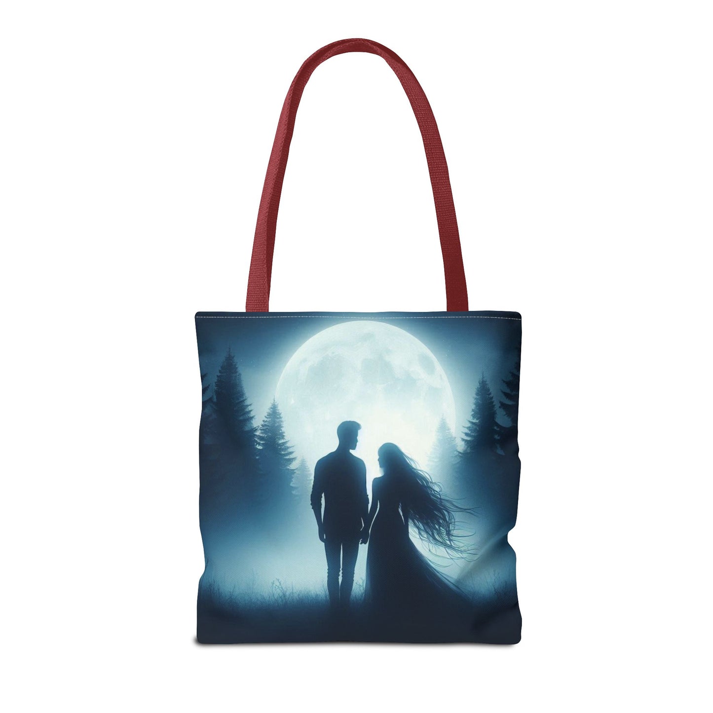 Couple Moonlight Silhouette Tote Bag (AOP)