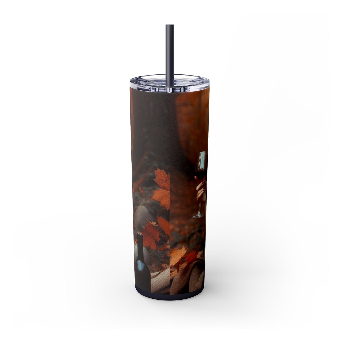 Autumn Elf Skinny Tumbler with Straw, 20oz