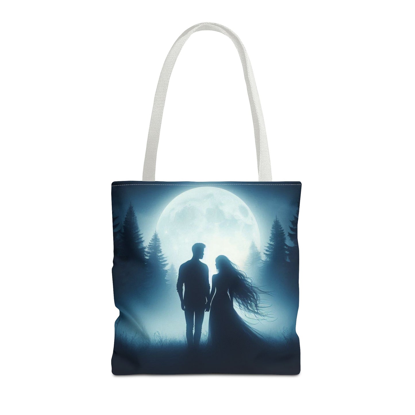 Couple Moonlight Silhouette Tote Bag (AOP)