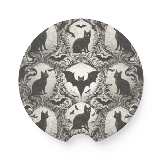 Cats and Bats Soapstone Car Coaster
