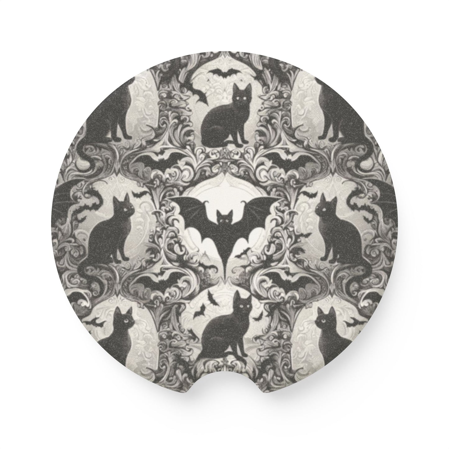 Cats and Bats Soapstone Car Coaster