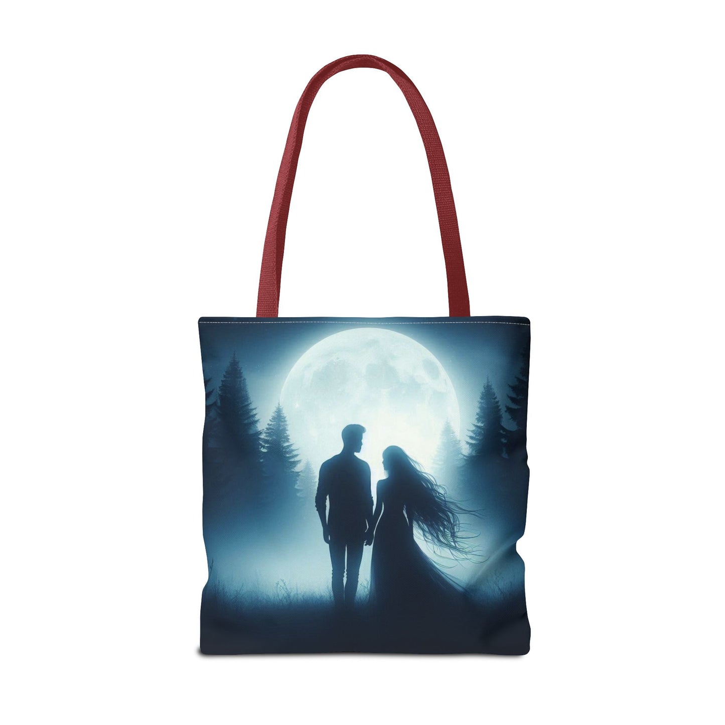 Couple Moonlight Silhouette Tote Bag (AOP)