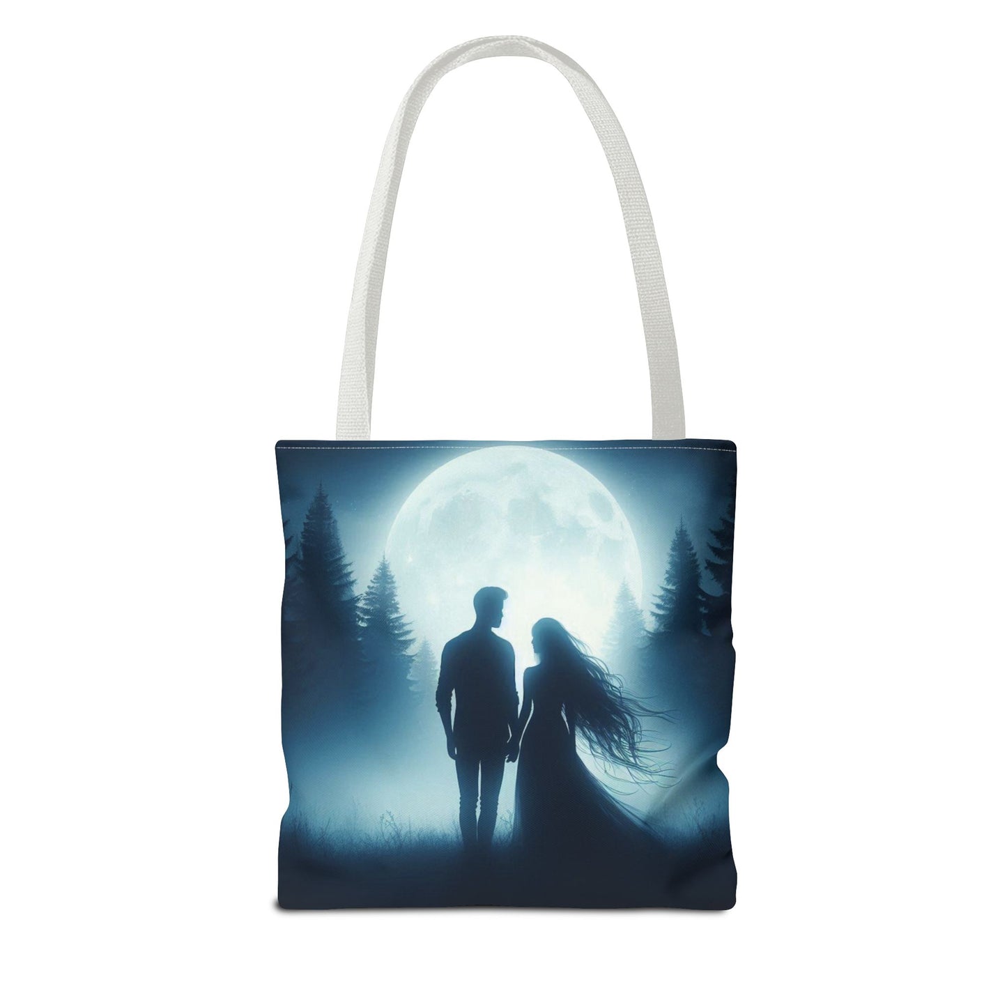 Couple Moonlight Silhouette Tote Bag (AOP)