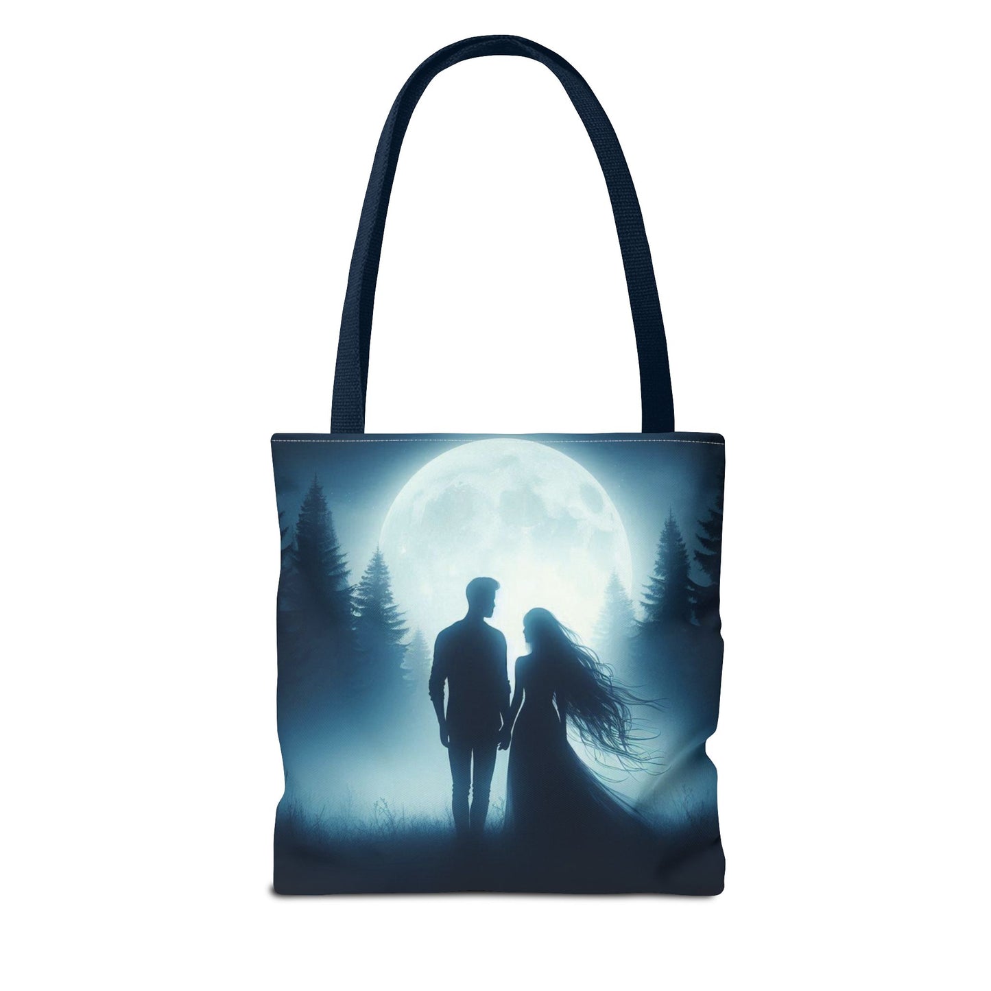 Couple Moonlight Silhouette Tote Bag (AOP)