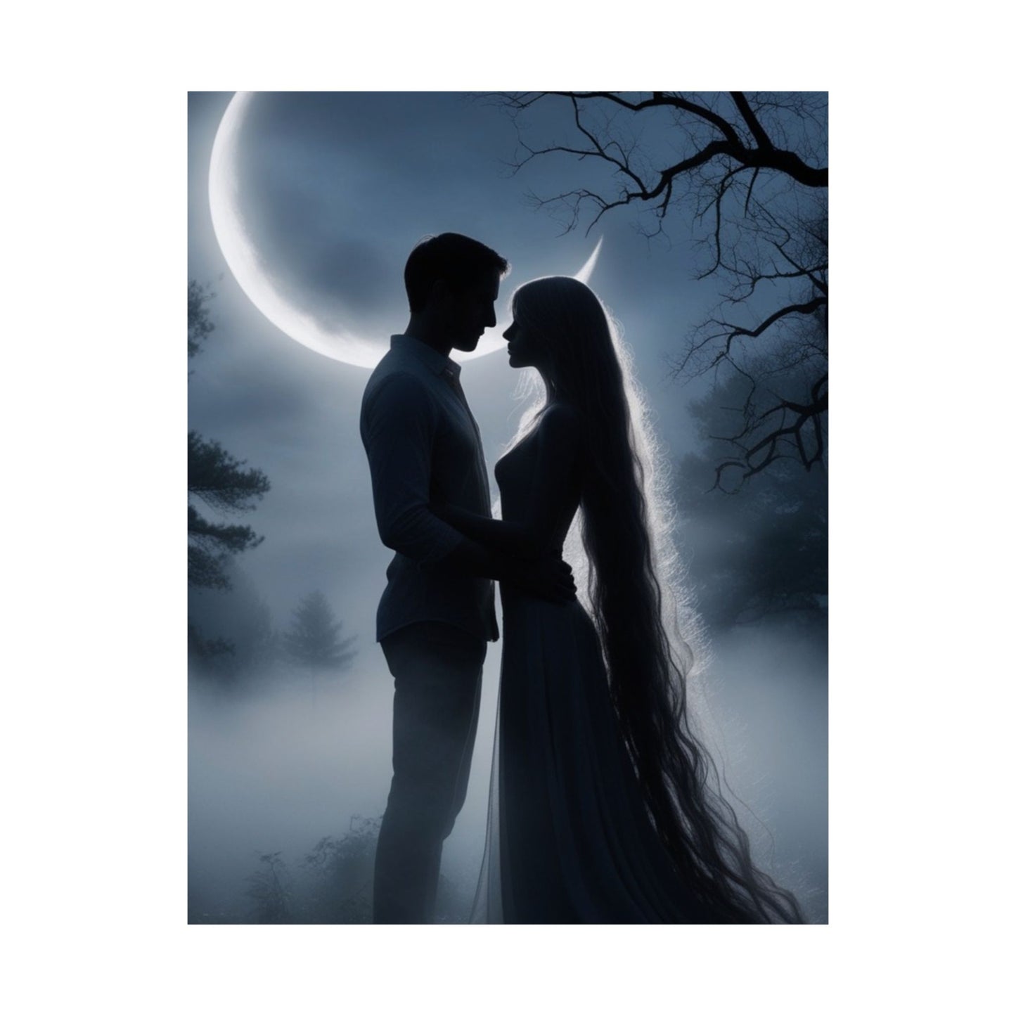 Couple Silhouette Matte Vertical Posters