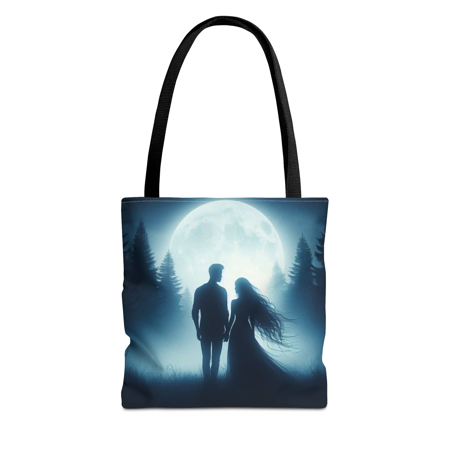 Couple Moonlight Silhouette Tote Bag (AOP)