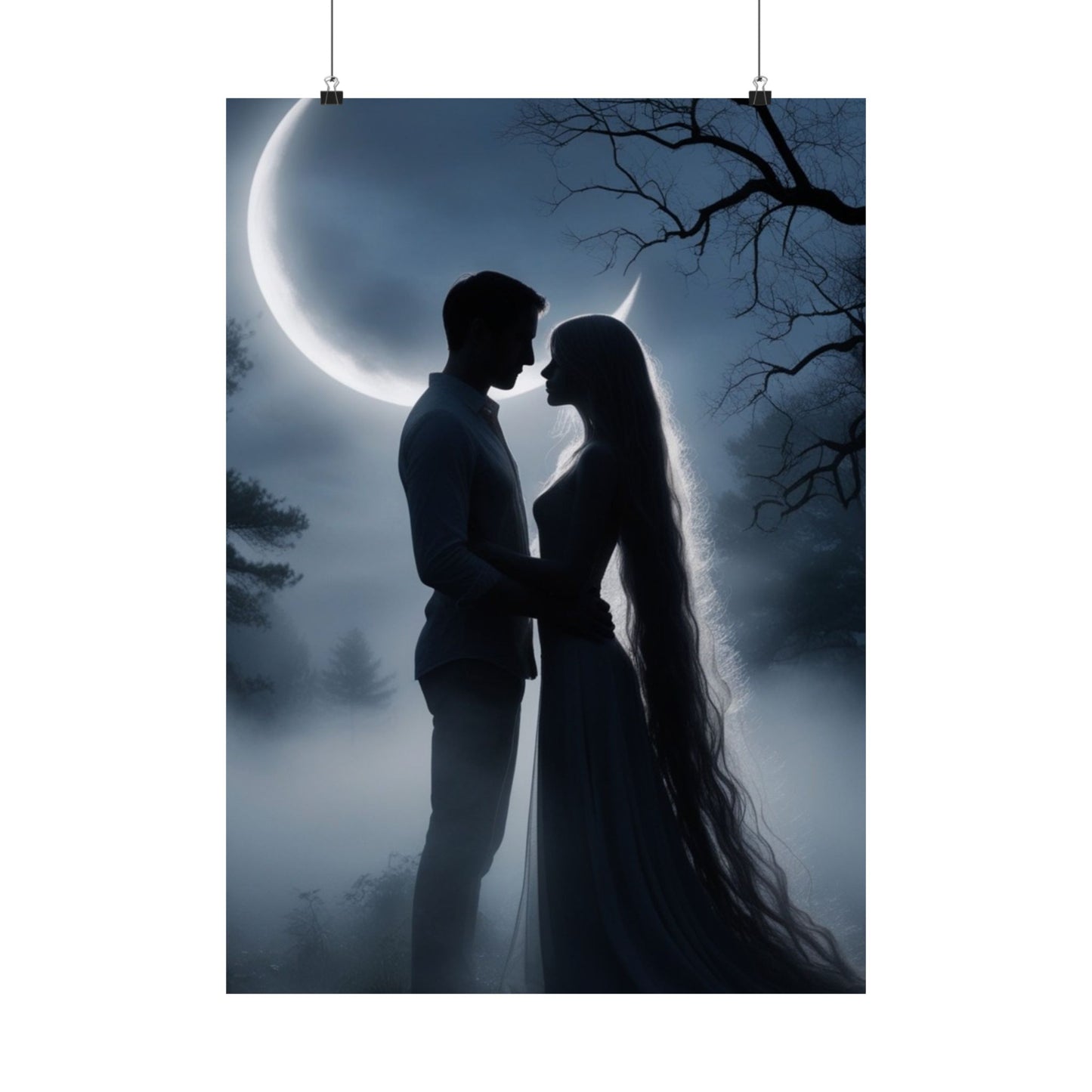 Couple Silhouette Matte Vertical Posters