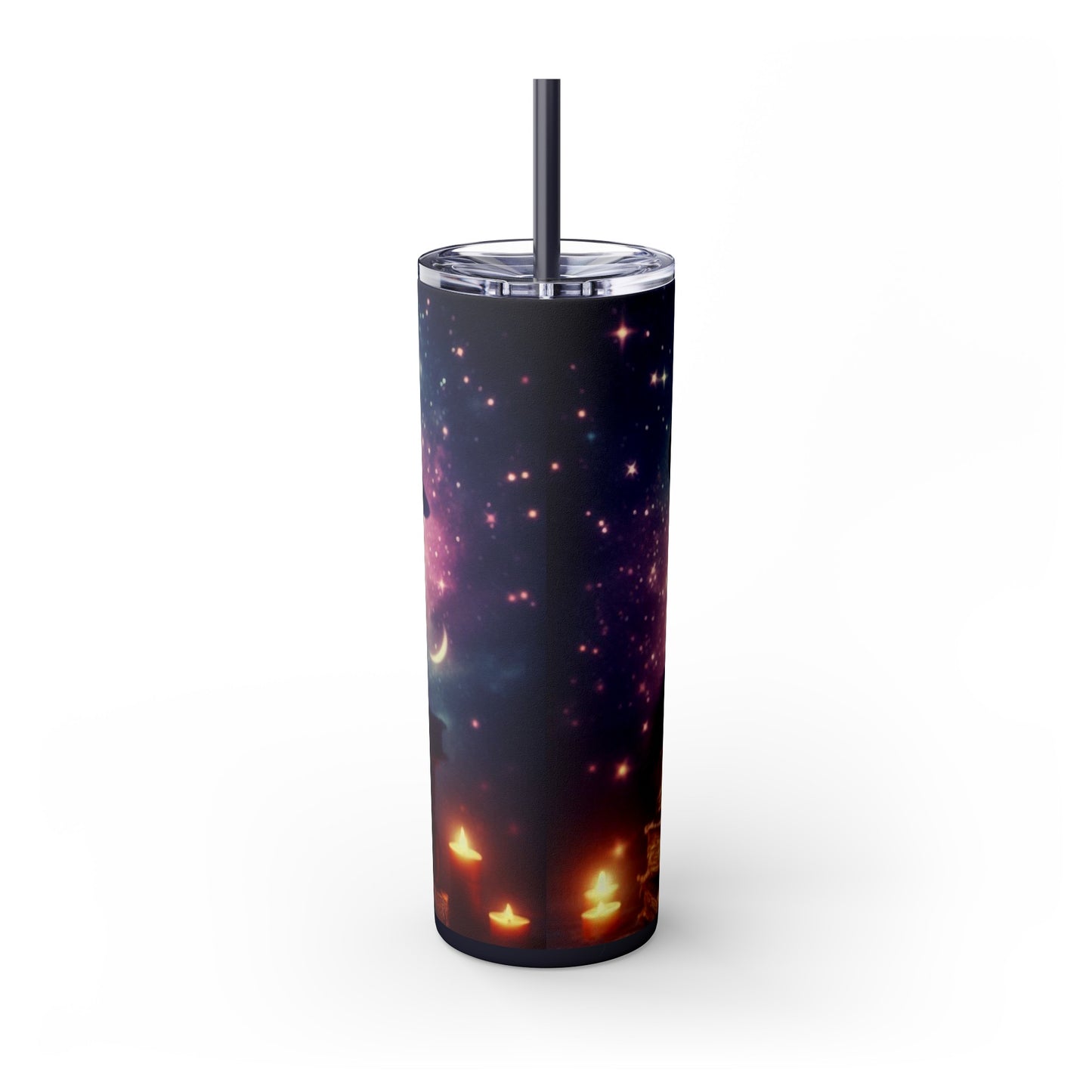 Magical Cat Skinny Tumbler with Straw, 20oz