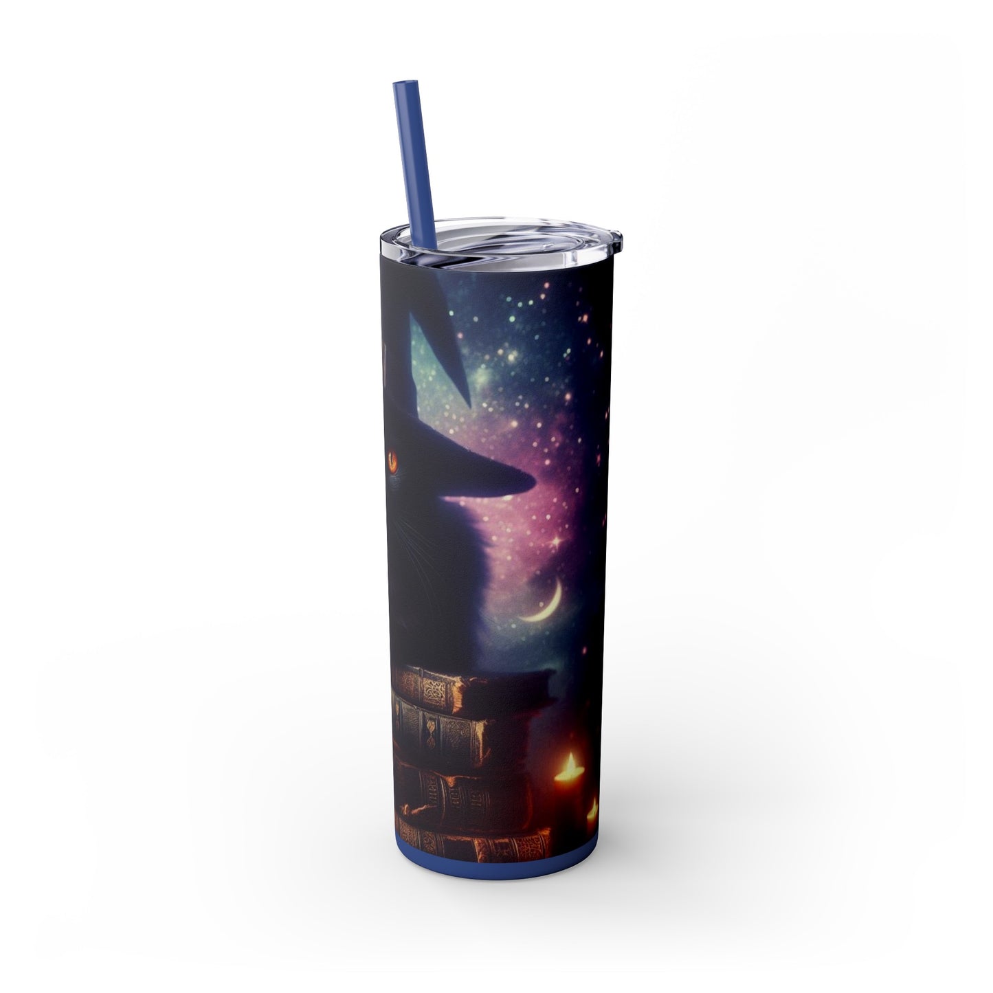 Magical Cat Skinny Tumbler with Straw, 20oz