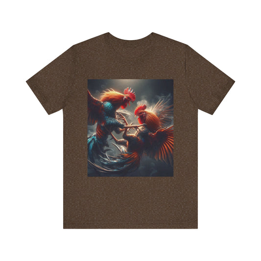 Fighting Roosters Unisex Jersey Short Sleeve Tee