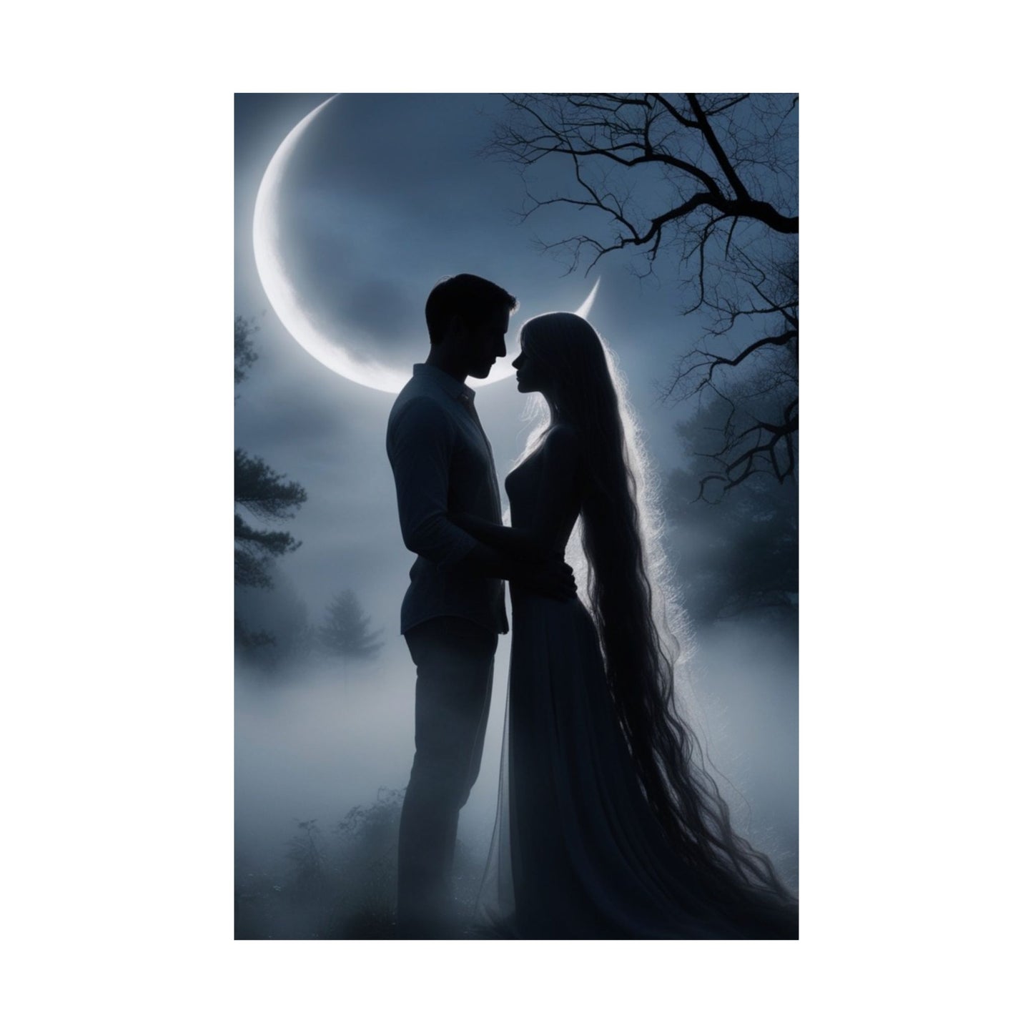 Couple Silhouette Matte Vertical Posters