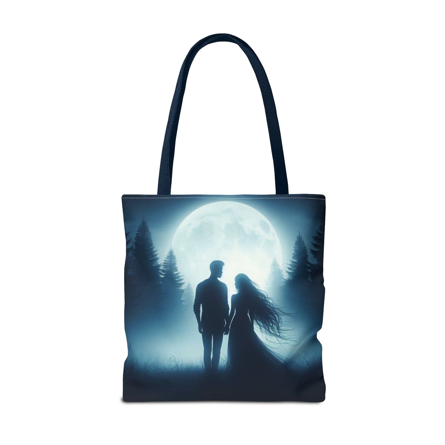 Couple Moonlight Silhouette Tote Bag (AOP)