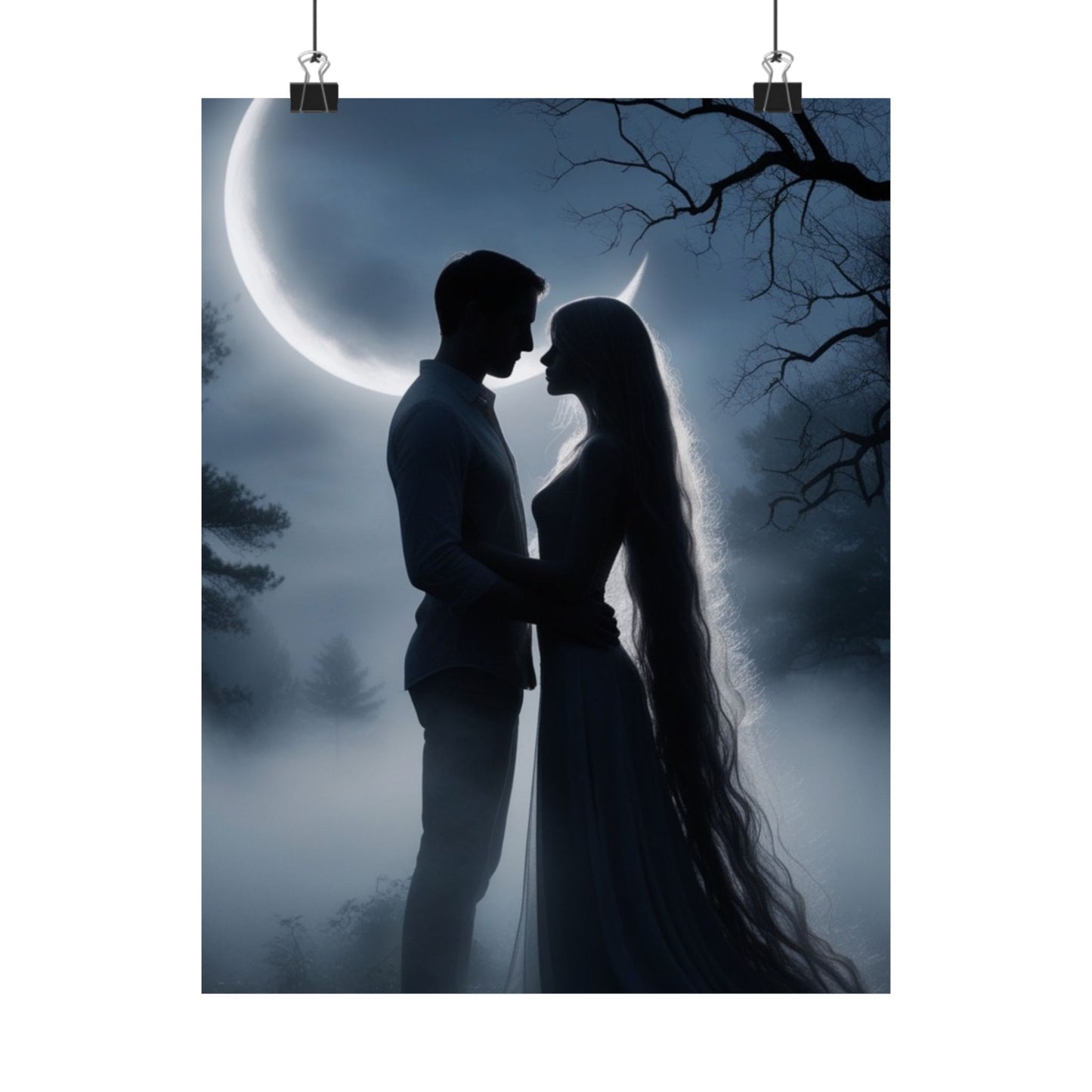 Couple Silhouette Matte Vertical Posters