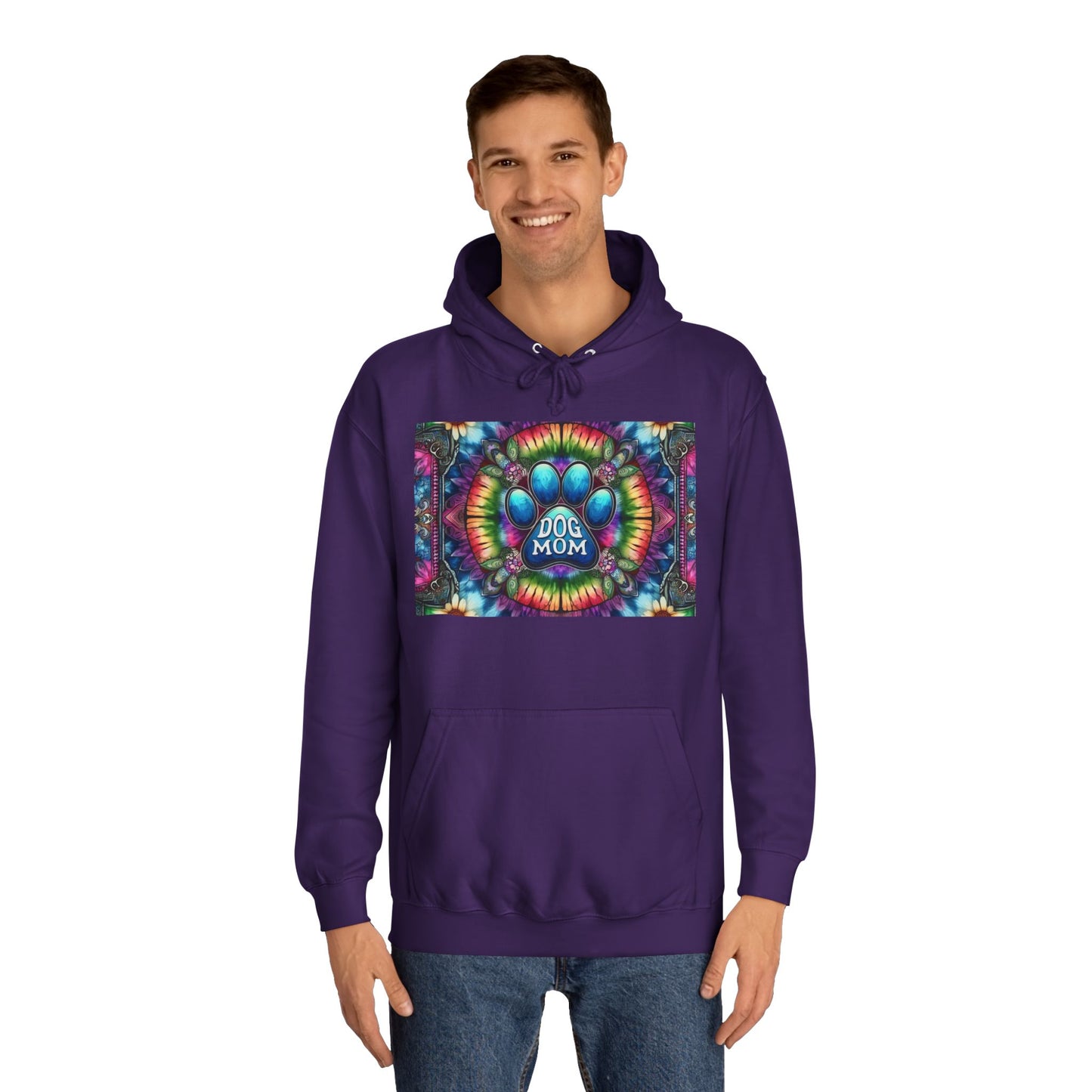 Dog Mom Unisex College Hoodie