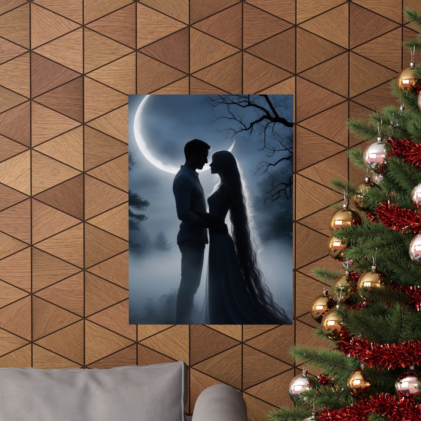 Couple Silhouette Matte Vertical Posters