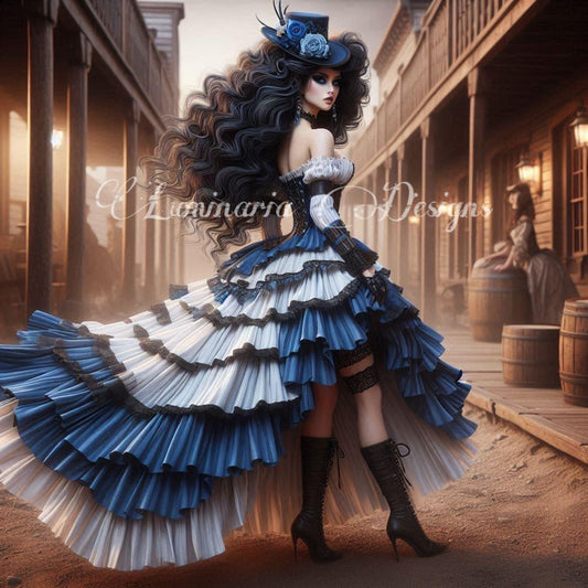 Dark Haired Saloon Girl